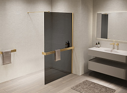 Душевая перегородка Walk-In VSW-1HR900CGG, 900*2000, брашированное золото, стекло тонированное, , шт