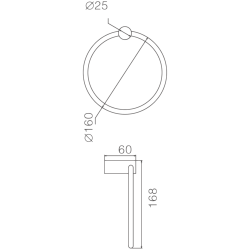 Держатель для полотенец, кольцо, бронза HB8404-4