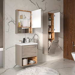 Пенал подвесной Gleam 36 с корзиной, амарок/дуб вотан