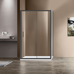 Душевой уголок Garda VSR-1G8012CLGM, 1200*800, вороненая сталь, стекло прозрачное, , шт