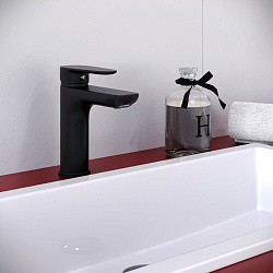Aringa Рейн смеситель для умывальника увеличенный, черный