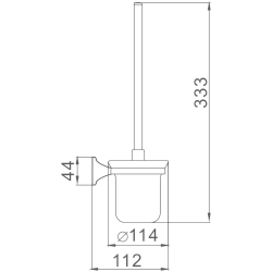 Ёршик туалетный настенный, хром HB8510