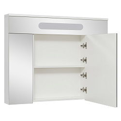 Зеркальный шкаф/белый/с подсветкой(100см)Olivia/AQUA DE MARCO