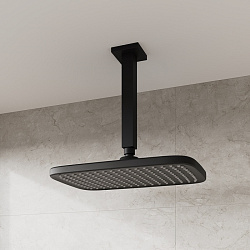 Душевая насадка верхняя прямоугольная, черная матовая, IDDIS, ESP25BSi64
