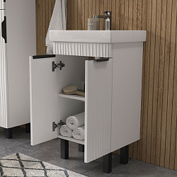 Тумба напольная Lotty 50.2D белая (Тигода 50)