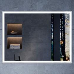 Зеркало LED VLM-3VN100 1000х800 c сенсорным выключателем и диммером, , шт