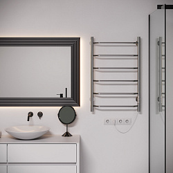 Aringa Киото полотенцесушитель лесенка электрический 80*50, хром