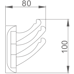 Крючок тройной, хром HB209-3