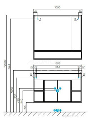 З-Ш Флай 100 Белый/Дуб КРАФТ бел