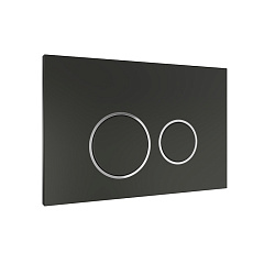 Corpa Nera Bosso/Боссо клавиша смыва, двойной смыв, черный матовый/хром