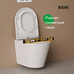 Комплект 3в1: подвесной унитаз, инсталляция и клавиша смыва, IDDIS, BASC020i73