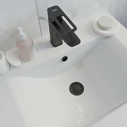 Выпуск для умывальника, черный, IDDIS, SLIB000i88