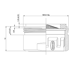 Аэратор NEOPERL PERLATOR HONEYCOMB LAMINAR D M24, внутренний, ламинарный, Ø24, блистер (Германия)