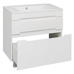 Тумба /2 ящ /напольная/белый/раковина Прима (80см) Olivia/AQUA DE MARCO