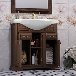 Тумба Opadiris Риспекто 80, цвет орех антикварный (под раковину Классик 80)