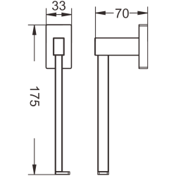 Держатель для бумаг (квадрат), черный матовый B90303-2