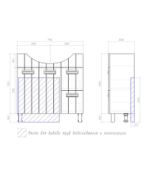 Тумба Diana 2-800 (Балтика 800)