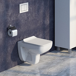 Унитаз подвесной безободковый, Vibe, VIBRDSEi25, IDDIS