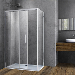 Душевой уголок Soft VSR-3SO8010CL, 1000*800, хром, стекло прозрачное, , шт