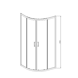 Душевой уголок Alpha VSQ-3AL900CL, 900*900, хром, стекло прозрачное , , шт