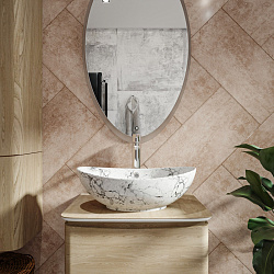 Corpa Nera Rossini/Россини  60 раковина накладная, белый мрамор