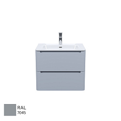 ВЫВОД Тумба с умывальником, подвесная, 60 см, светло-серый, Edifice, IDDIS, EDI60L0i95K