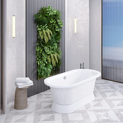 Edelweiss ванна /Nova Gel/белая/черные ножки(170см*78см*75см) Ванны/AQUA DE MARCO