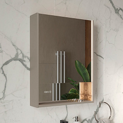 Шкаф зеркальный Gleam 60.1D, амарок /дуб вотан