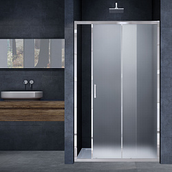 Душевая дверь Alpha VDS-3AL100MT, 1000, хром, стекло текстурное, , шт