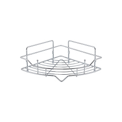 Полка одноярусная угловая, проволока стальная, хром, Grid, Milardo, GRICC1CM44
