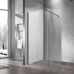 Душевая перегородка Walk-In VSW-1H900CLGM, 900*2000, вороненая сталь, стекло прозрачное, , шт