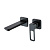 Встраиваемый смеситель для умывальника, черный матовый, Slide, IDDIS, SLIBL00i65