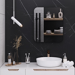 Зеркало/LED-подсветка (50см*60см)/сенсор.выключатель Milan/AQUA DE MARCO