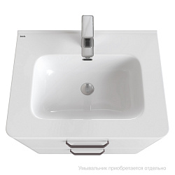 Тумба подвесная, белая, 60 см, Brick, IDDIS, BRI60W0i95. Подходит умывальник: 0106000i28