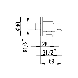 Подключение для душевого шланга, латунь/золото, LM4785G