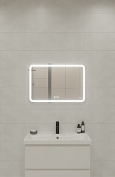 Зеркало: LED 051 pro 80*55, с подсветкой, антизапотевание, ф-ция звонка, Сорт
