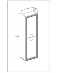 Пенал Opadiris Карат Бежевый глянцевый с золотой патиной, универсальный