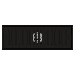 Corpa Nera Grossi/Гросси душевой трап 10х30 с сухим затвором, вертикальный выпуск, черный