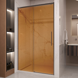 Душевая дверь Stella VDS-1ST120GSGM, 1200, вороненая сталь, стекло янтарь, , шт