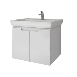 DREJA.eco Тумба Q (D), 60 см, подвесная, 2 дверцы, белый глянец (Дрея Q 60)