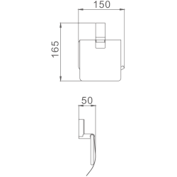 Держатель для туалетной бумаги, хром HB8803