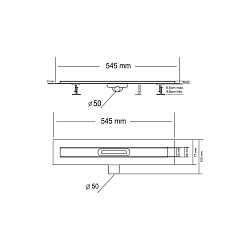 Душевой лоток SAY CARMINE 510.50.P.PITI, 50 см, хром, , шт