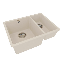 SINARA 550.2-U Мойка кухонная из кварцгранита цвет: шампань  комплектация: крепеж, сливная арматура