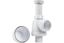 M420 Сифон для тюльпана, умывальника без выпуска 1 1/4" (Ø 32) гибкий отвод в канализацию Ø32х32/40