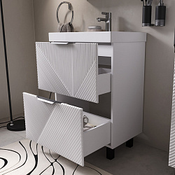 Тумба напольная Geometry 60.2Y белый (9696-60v)