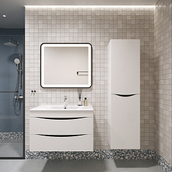 Тумба подвесная, белая, 80 см, Cloud, IDDIS, CLO80W0i95. Подходит умывальник: 0138000i28