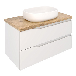 Тумба NORDIC 100 /2 ящ /подвесная/белая/под столешницу/AQUA DE MARCO