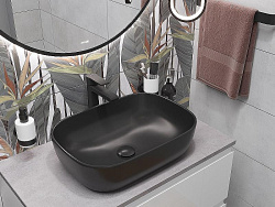 Зеркало ECLIPSE smart  60x60 с подсветкой круглое черная рамка
