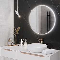 Зеркало/LED-подсветка/круглое (65см)/сенсор.выключатель Milan/AQUA DE MARCO