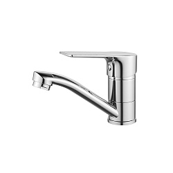 Смеситель для раковины с поворотным изливом, высота излива 7 см, длина 13 см, латунь/хром, RS27-22